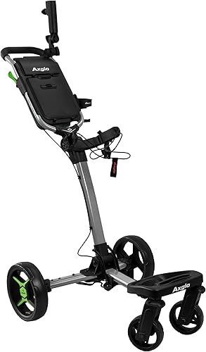 Flip n' Go Pro - Carrito de golf - Carrito de golf - 4 ruedas - Ruedas delanteras giratorias - Freno de mano - Ligero