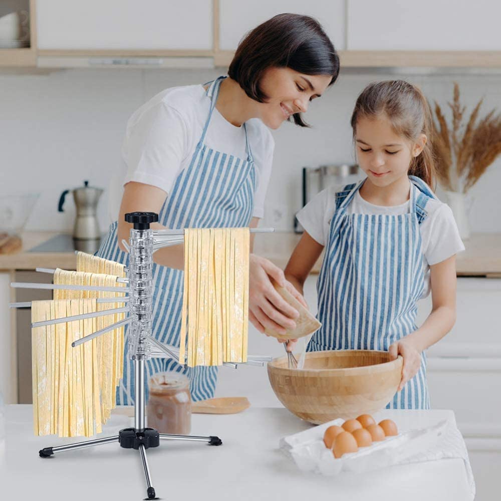 Secador De Pasta Fresca Plegable Portátil 16 Bar Secador De Pasta Fresca Rejilla De Secado De Pasta De Fideos Plegable, Secador De Pasta
