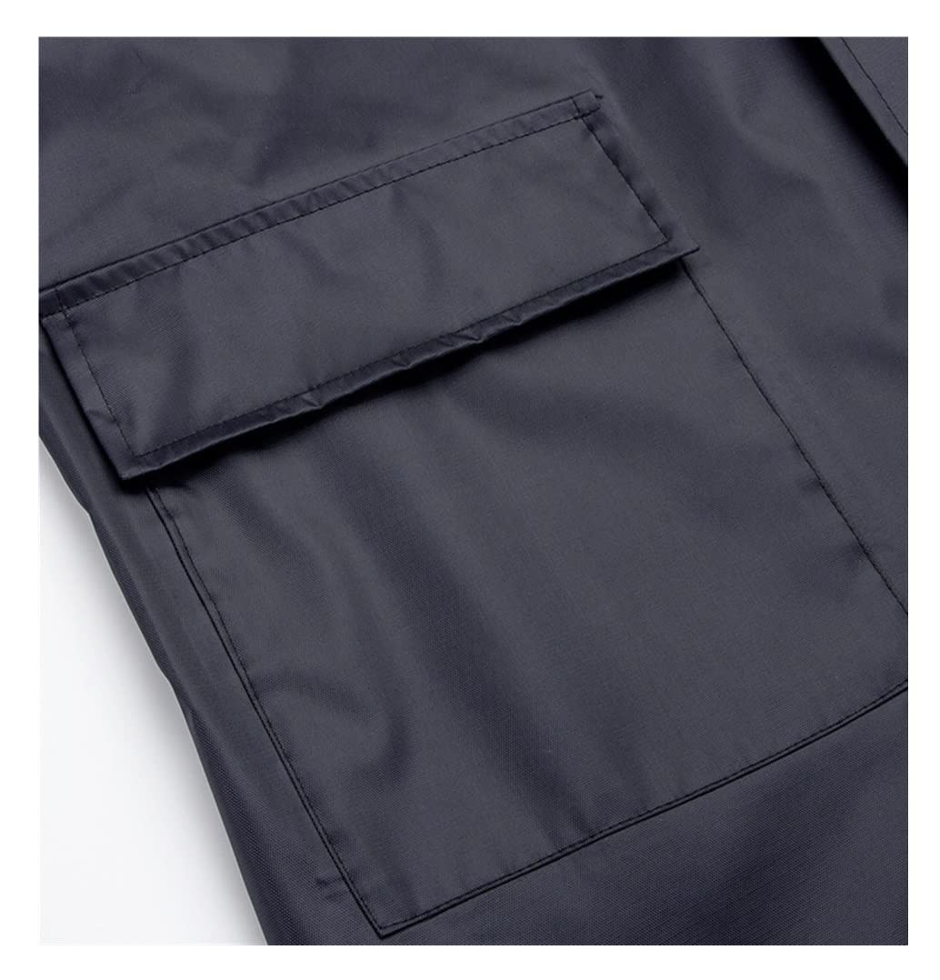 Chubasquero Chaqueta de Lluvia Impermeable Chaqueta Impermeable Larga De Cuerpo Completo Para Hombres Y Mujeres Poncho De Lluvia Impermeable Al Aire Libre Reflectante Poncho de Lluvia ( Blue : Oranje