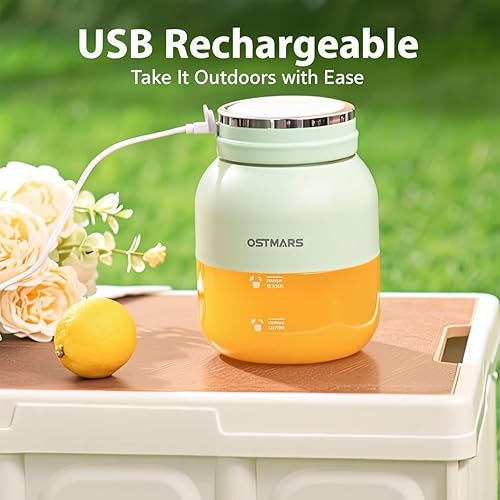 Miniatura 2 de Ostmars - Batidora recargable por USB, procesador de alimentos pequeño, mini licuadora portátil para batidos y alimentos para bebés, mezclador