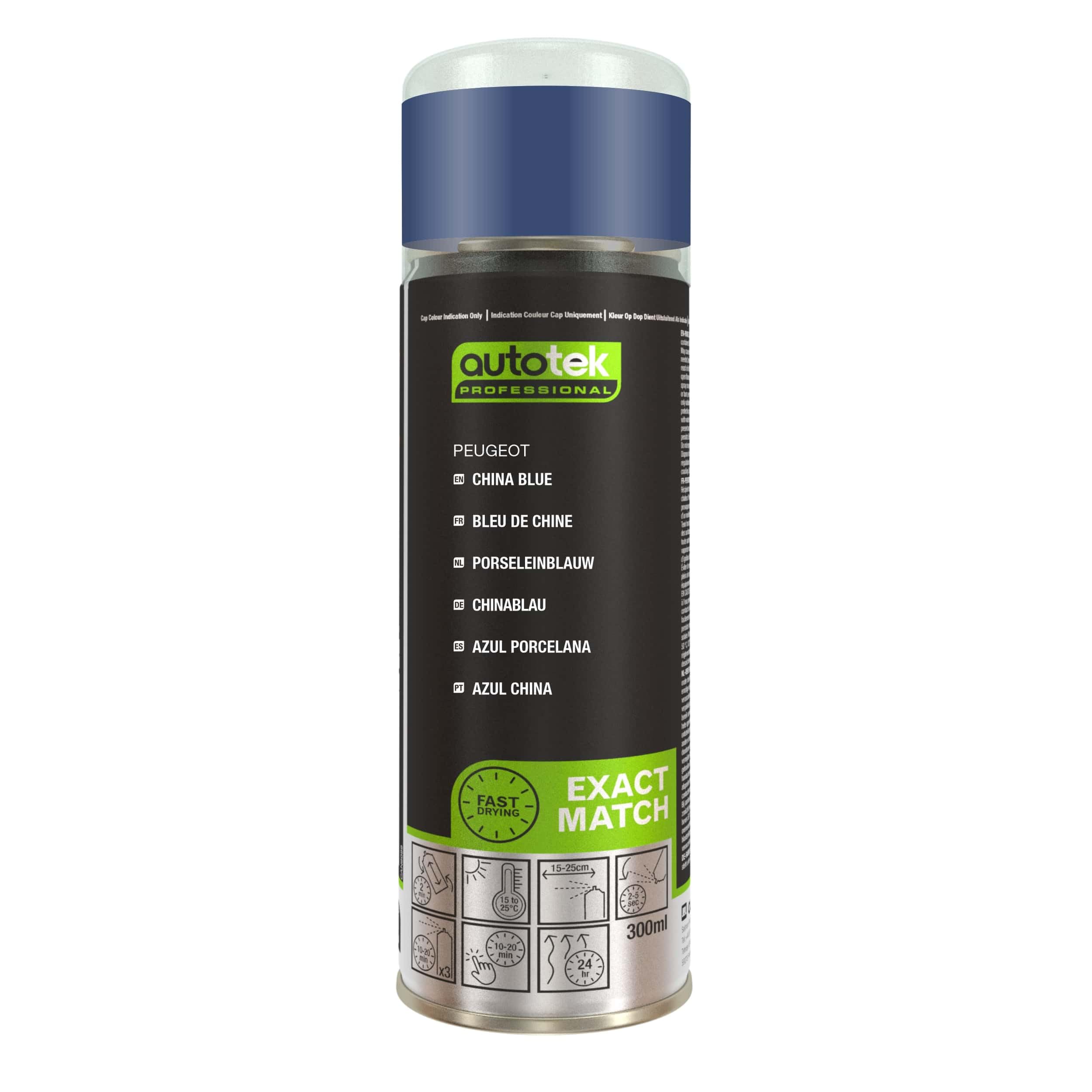 Autotek Peugeot China Blue Fast Drying Aerosol Spray Paint 300ml