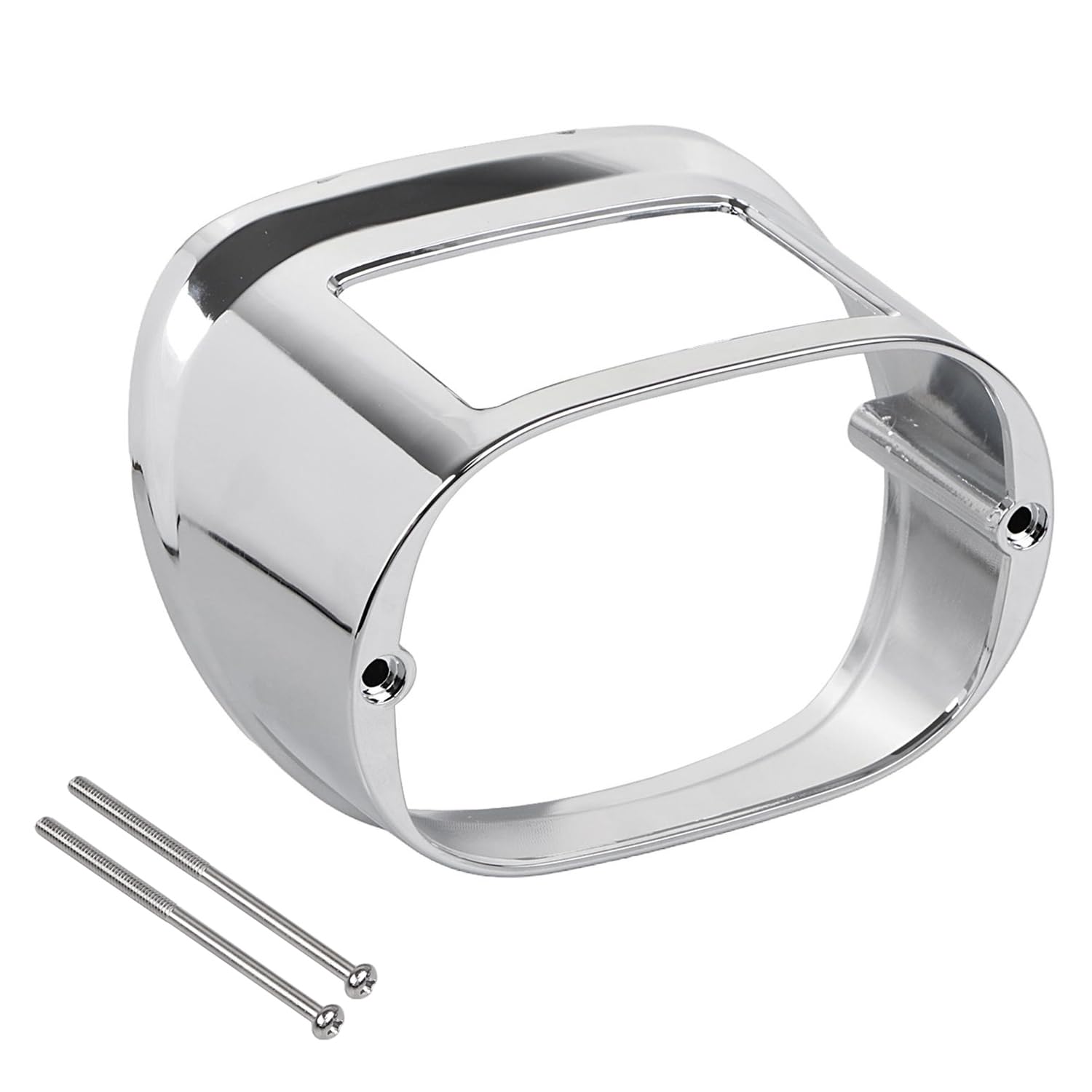 XMMT Chrome LED Rear Tail Light Lamp Cover Collar Covers For Harley Sportster Dyna Fat Boy 1999-2007 Softail 1996-2008 Touring Electra Glide Road Glide 2003-2008 FLHRC, FLHTC 2009-UP