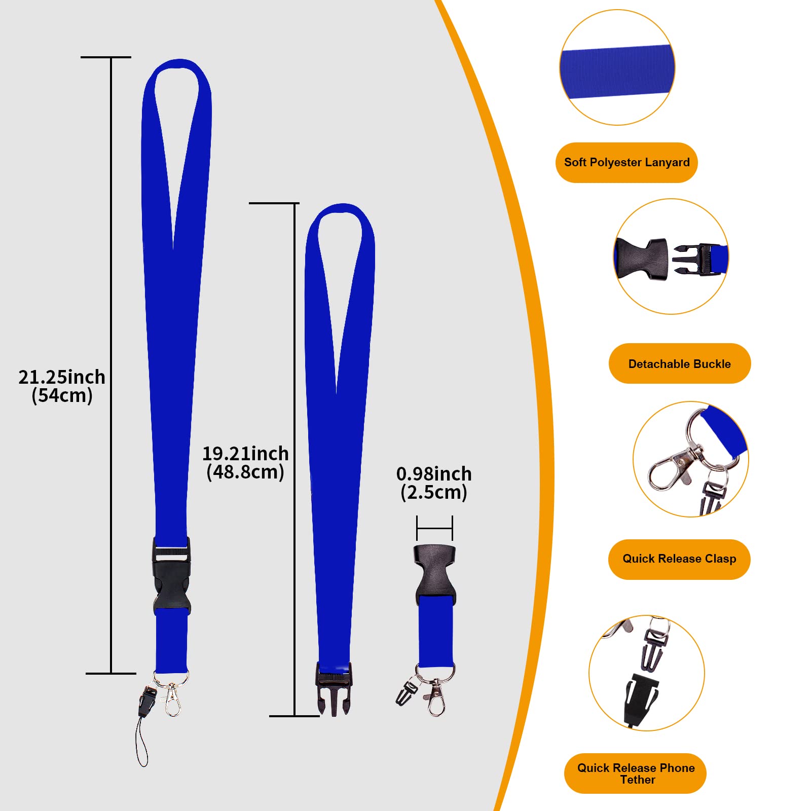 Cruise Lanyards, 8 Pack Colorful Solid Color Cruise Lanyard