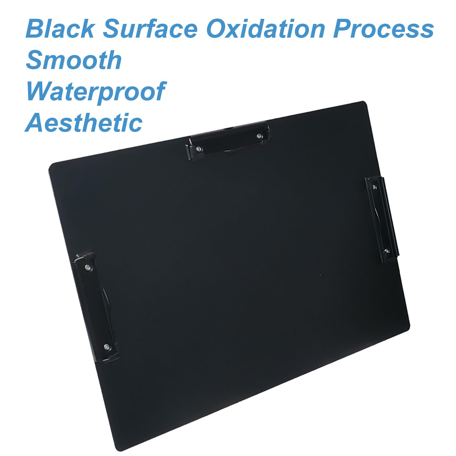Acocony 11x17 Klemmbrett Drei Clip Aluminium mit Stifthalter Extra Groß Klemmbrett Vielseitig Super Hart 11x17 Klemmbrett Schwarz 1 Stück