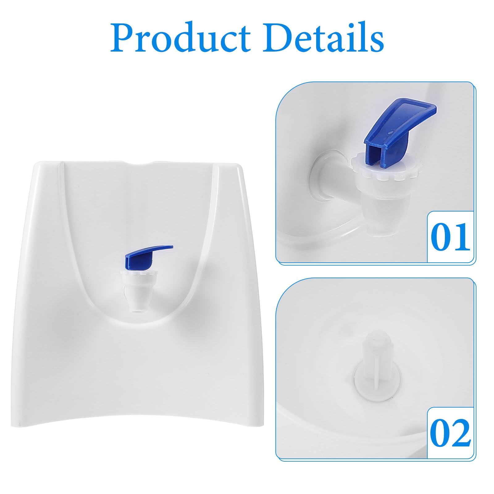 Mini Dispensador de Agua Fría de Sobremesa Compacto y Resistente de Plástico Blanco para Uso en Hogar y Exterior Soporte para Botella y Grifo Fácil