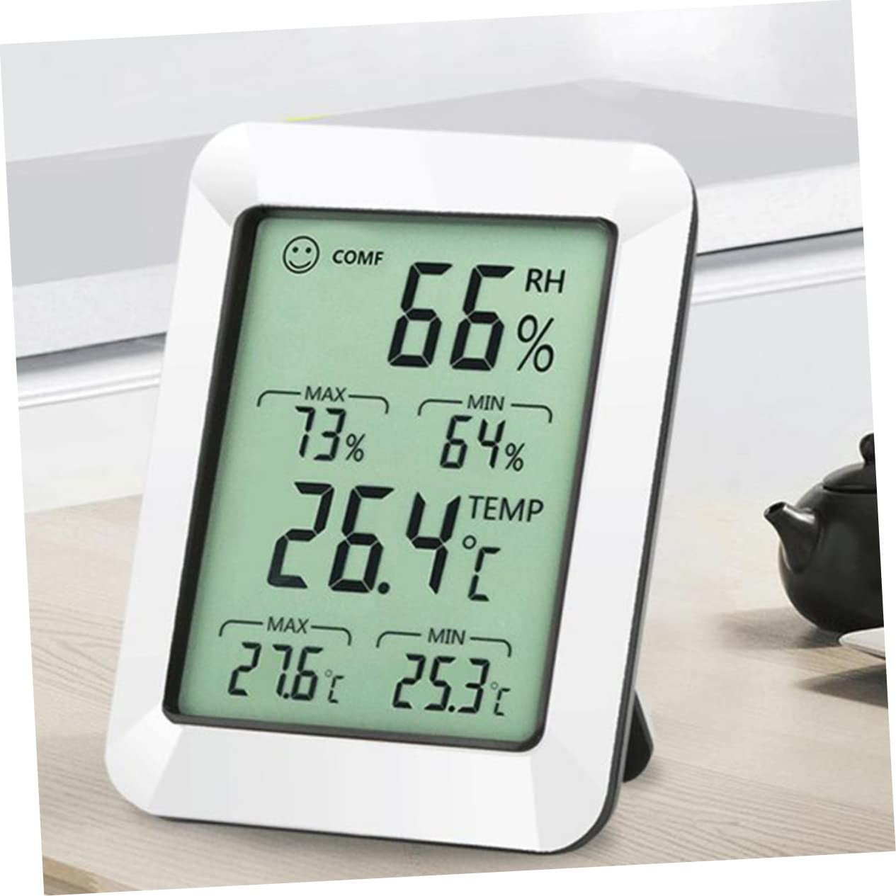 SUPVOX 3pièces Hygromètre Numérique Intérieur Moniteur De Température Et Humidité Économique Écran Large Support Pour Chambre Bureau Cuisine Et Salle De Bébés Sans Pile