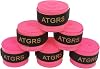 Tennis Racket Grip, Tacky Tennis Overgrips Tape Absorb Moisture Badminton Handle Tape Frosted Anti-Slip Overgrip for Tennis Racquet Badminton Racquet Pickleball Overgrip 6 Pack Tacky-Pink