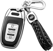 121Fruit Way for Audi Key Fob Cover Case,Premium Soft TPU 360 Degree Full Protection Key Shell Key Case Cover Compatible with Audi A4L A6L Q5 A5 A7 A8 S5 S7 Keyless Entry_Silver - coolthings.us