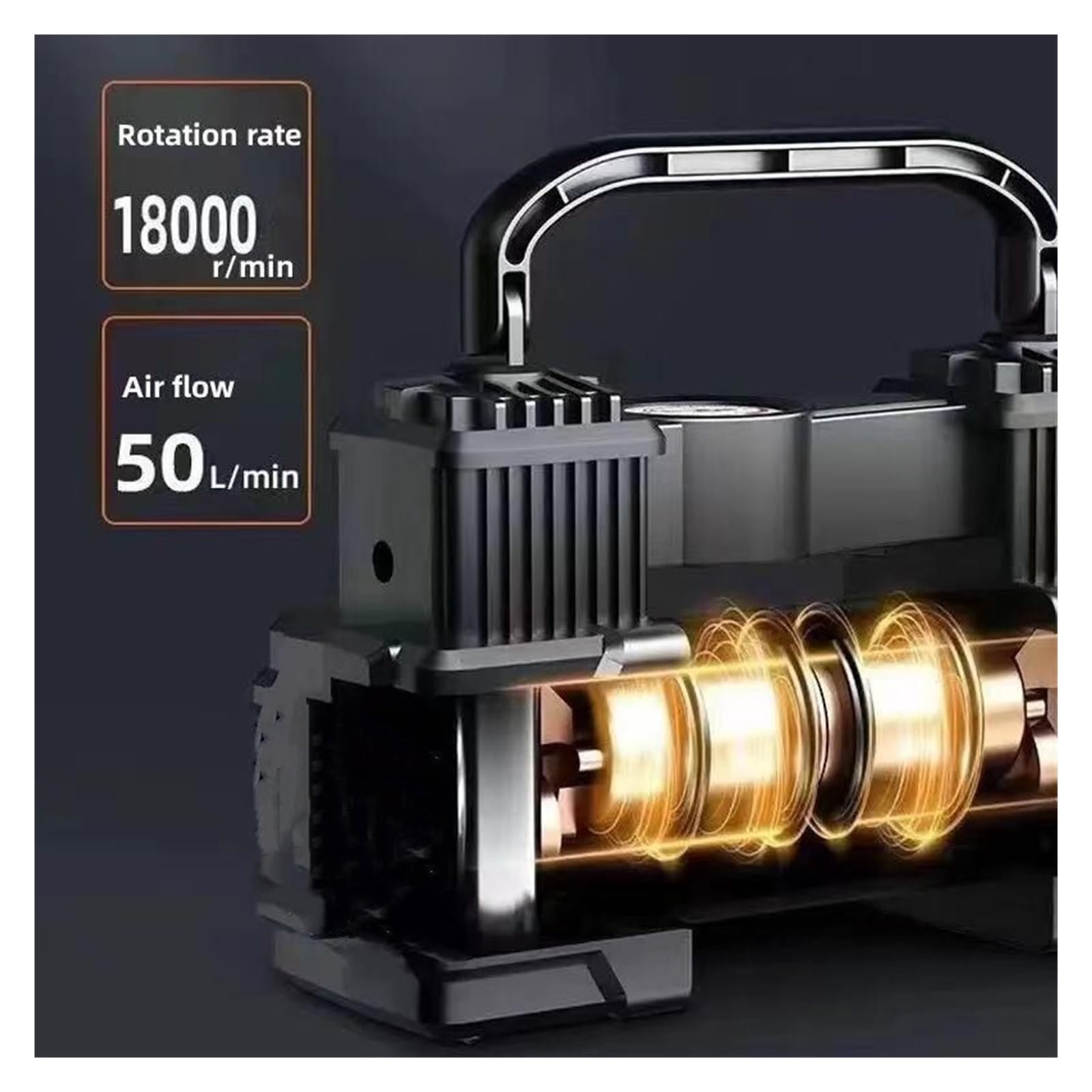 Przenośna Sprężarka Powietrza Inflator Opon 150 Psi 12V DC Pompka Do Samochodowych Z Cyfrowym Manometrem Auto Jasna Latarka Awaryjna Natychmiastowa Inflacja