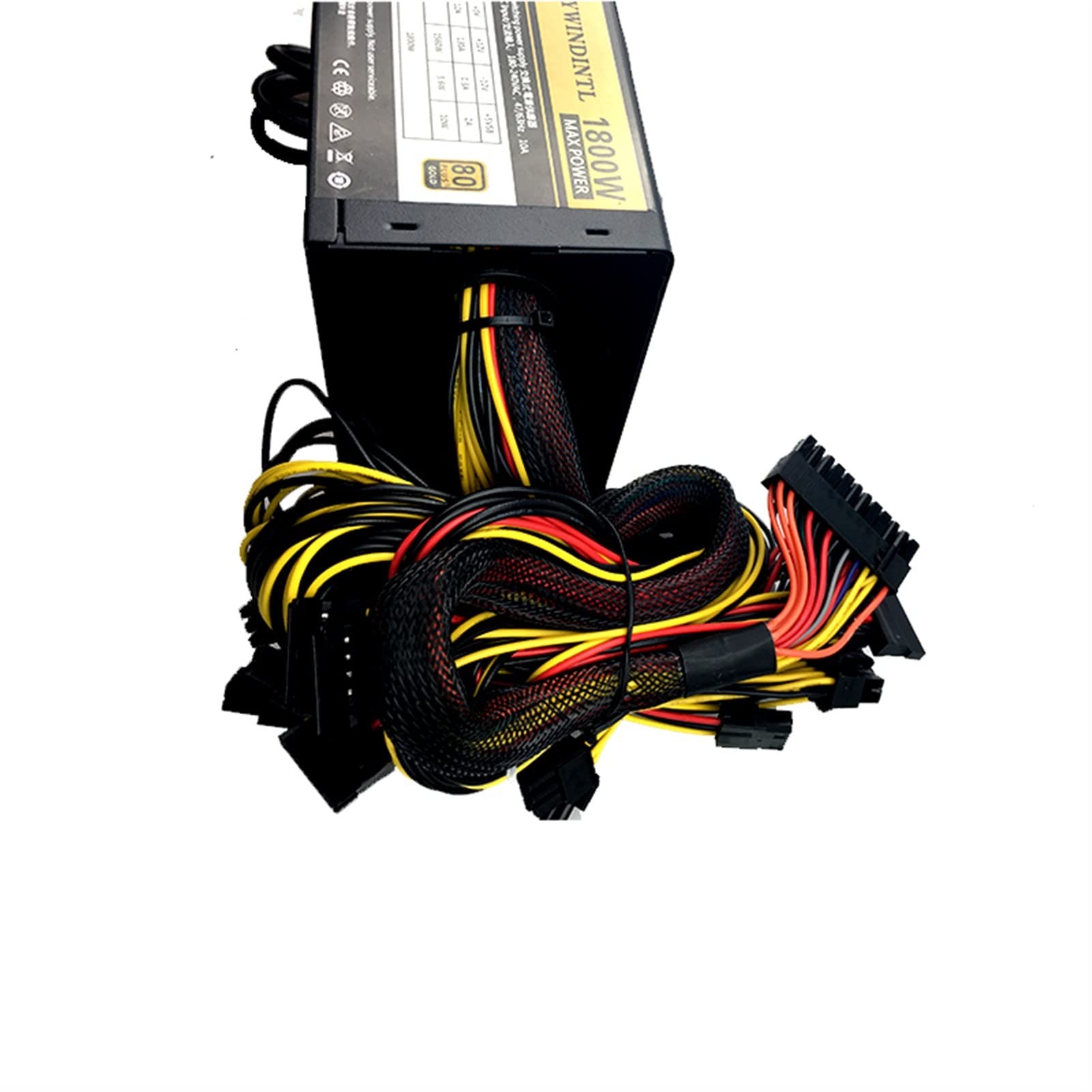Amazon.com: IORUYB 1800 PC Desktop Power Supply PSU Gold Power 1800W BTC  Power Supply for R9 380 RX 470 RX480 6 GPU Cards Mining rig ATX Ethereum :  Electronics
