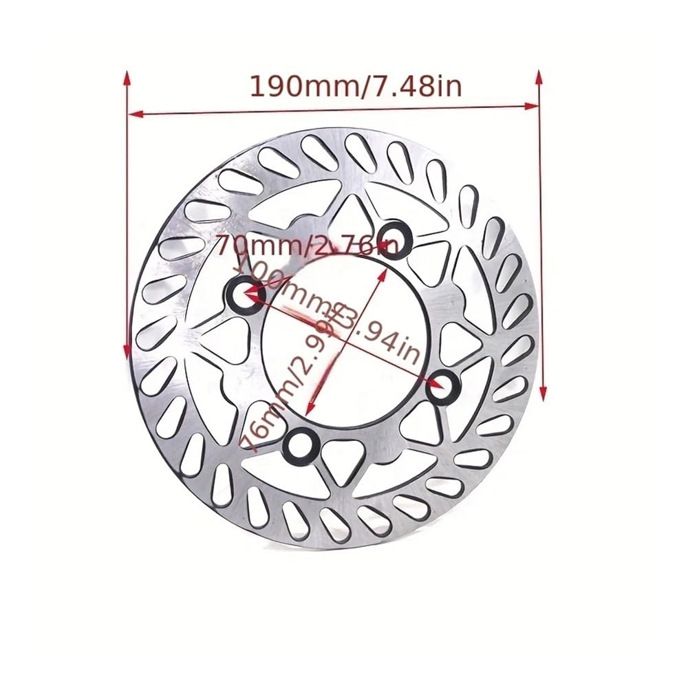 190mm 210mm 220mm Stalowy motocykl terenowy Dirt Bike Przednia i tylna tarcza hamulcowa Śruba montażowa płyty wirnika tarczy hamulcowej(Steel 220MM Front)