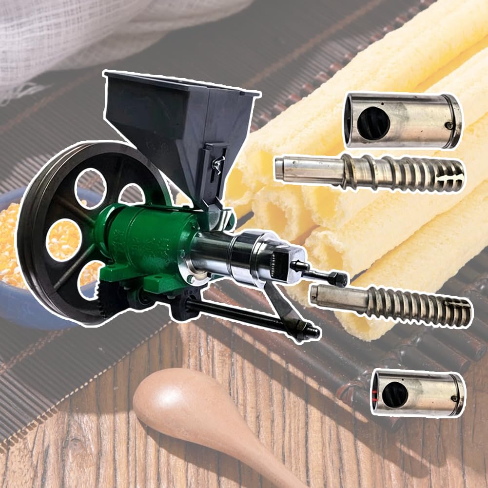 PA-DABAOO Corn Puffed Food Extruder Machine,Food Processing Equipment with 7 Molds,Kitchen Food Processing Equipment,Corn Rice Snack Puffing Machine for Homemade Snacks,Standard