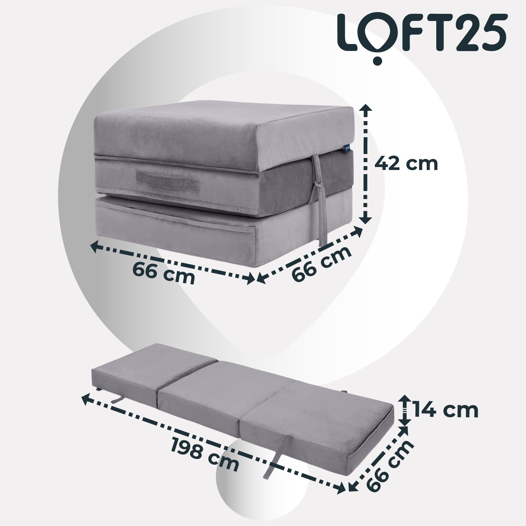 1 stuks Opklapbaar Bed Gecomprimeerde Vacuüm Stof Opvouwbaar Sofa Bed Minimalistisch Modern Huishouden Woonkamer Luie Sofa Ga Uit Draagbaar Bed Comfortabel Zacht Sofa Bed