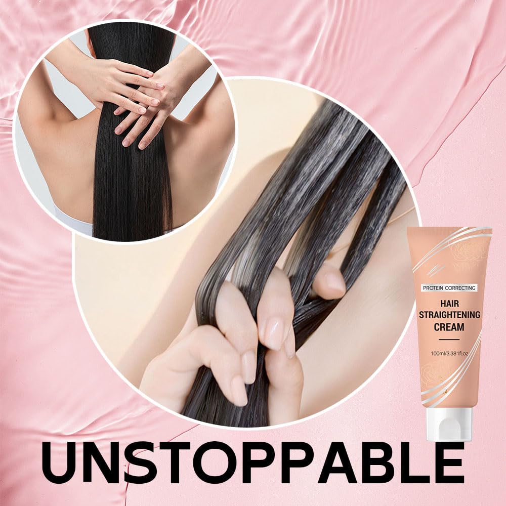 Protein Repair Haarglättungscreme, Frizzy Control Feuchtigkeitsspendende Behandlung, macht das Haar seidig und glänzend, leichte, nicht fettende Glättungspflege, Reparatur von geschädigtem (1pcs)