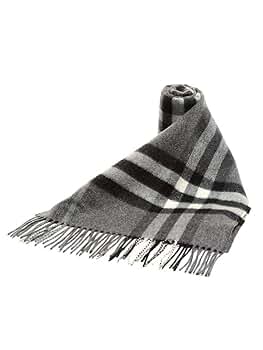 【バーバリーズ】マフラー フリンジ カシミヤ100% ノバチェック グレー BURBERRY（マフラー/ショール ・ グレー/灰色系）のフリマ