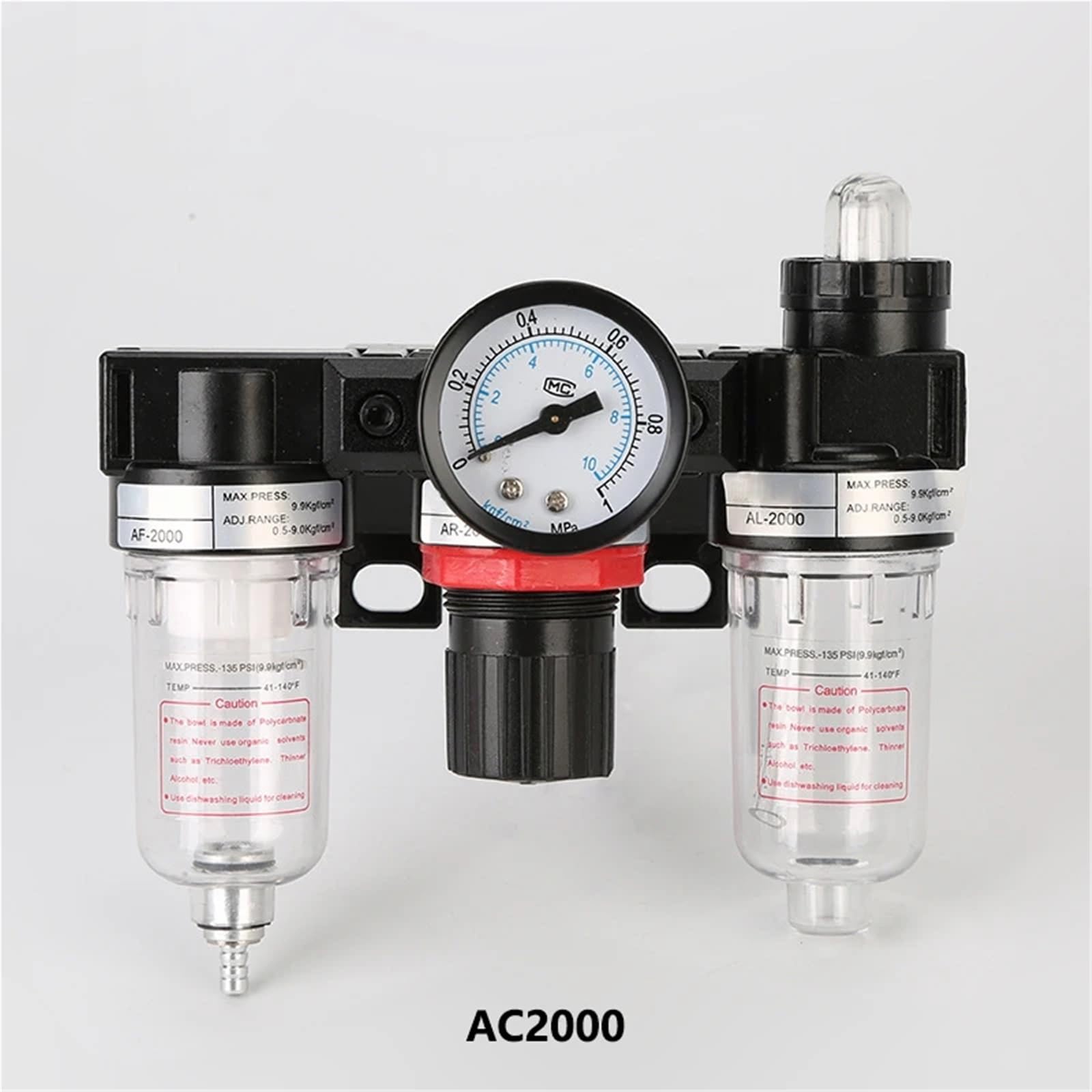 1 sztuka AFC2000 G1/4" sprężarka powietrza separator oleju i wody filtr reduktor ciśnienia procesora powietrza AC/AFR/AR/AL/AF2000(AFR2000 plastikowy rdzenie)