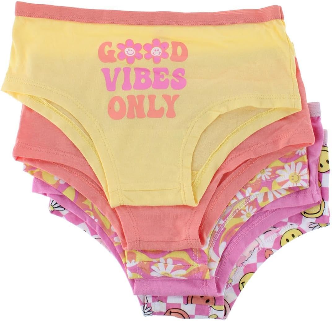 CTM Girl's Colorful Boy Short Underwear (5 Pack)