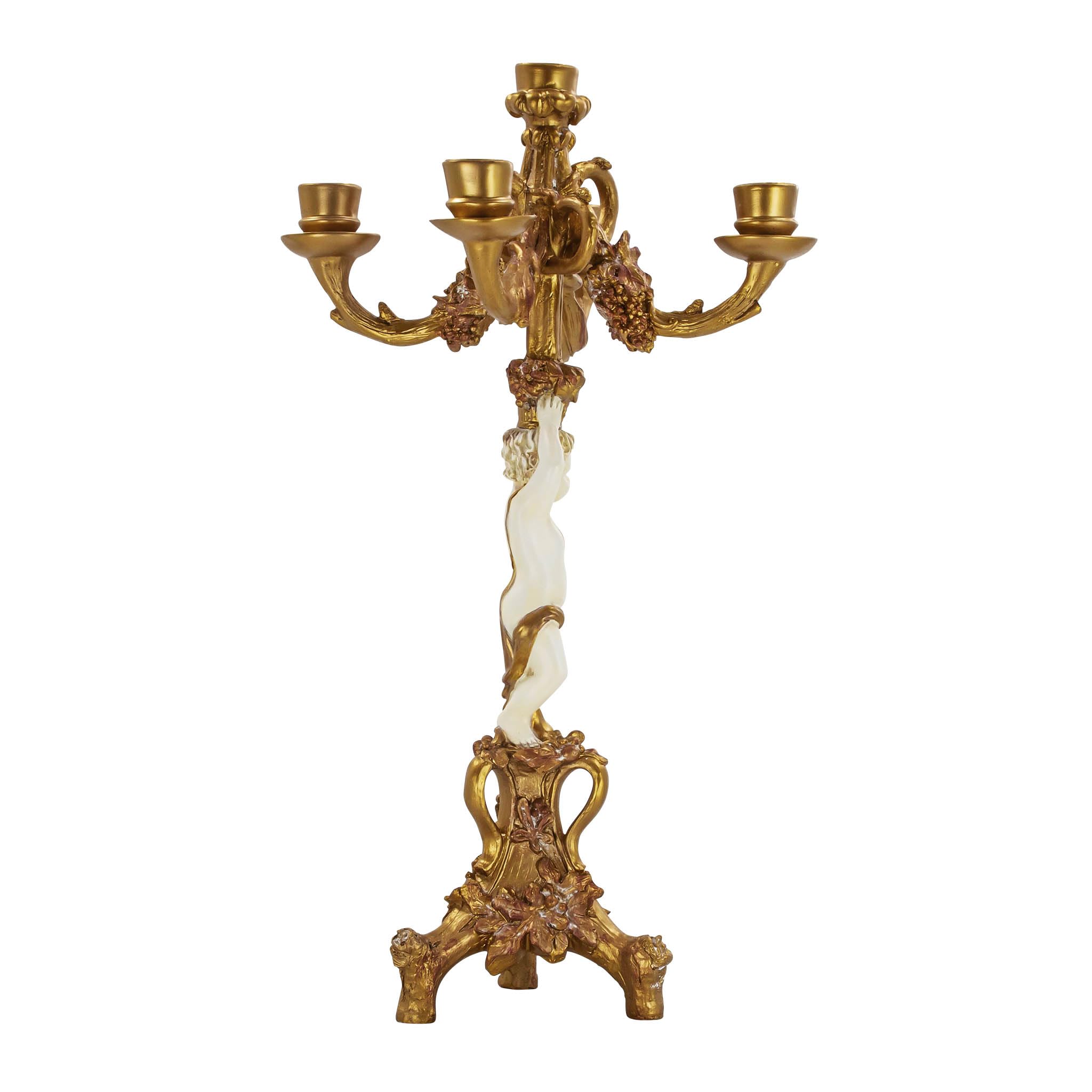 Design Toscano Candélabre la récolte du chérubin (jeu de 2)