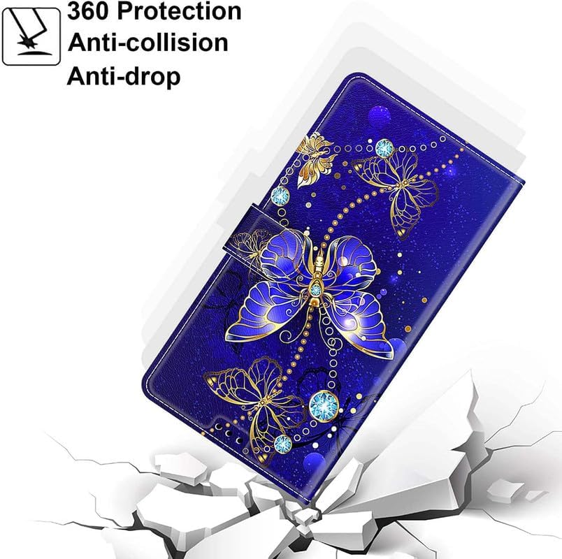 Image of Dkandy for Oneplus Nord 4 5G Printed PU Leather Magnetic Wallet Case Flip Cover for Oneplus Nord 4 5G (Blue Butterfly Print)