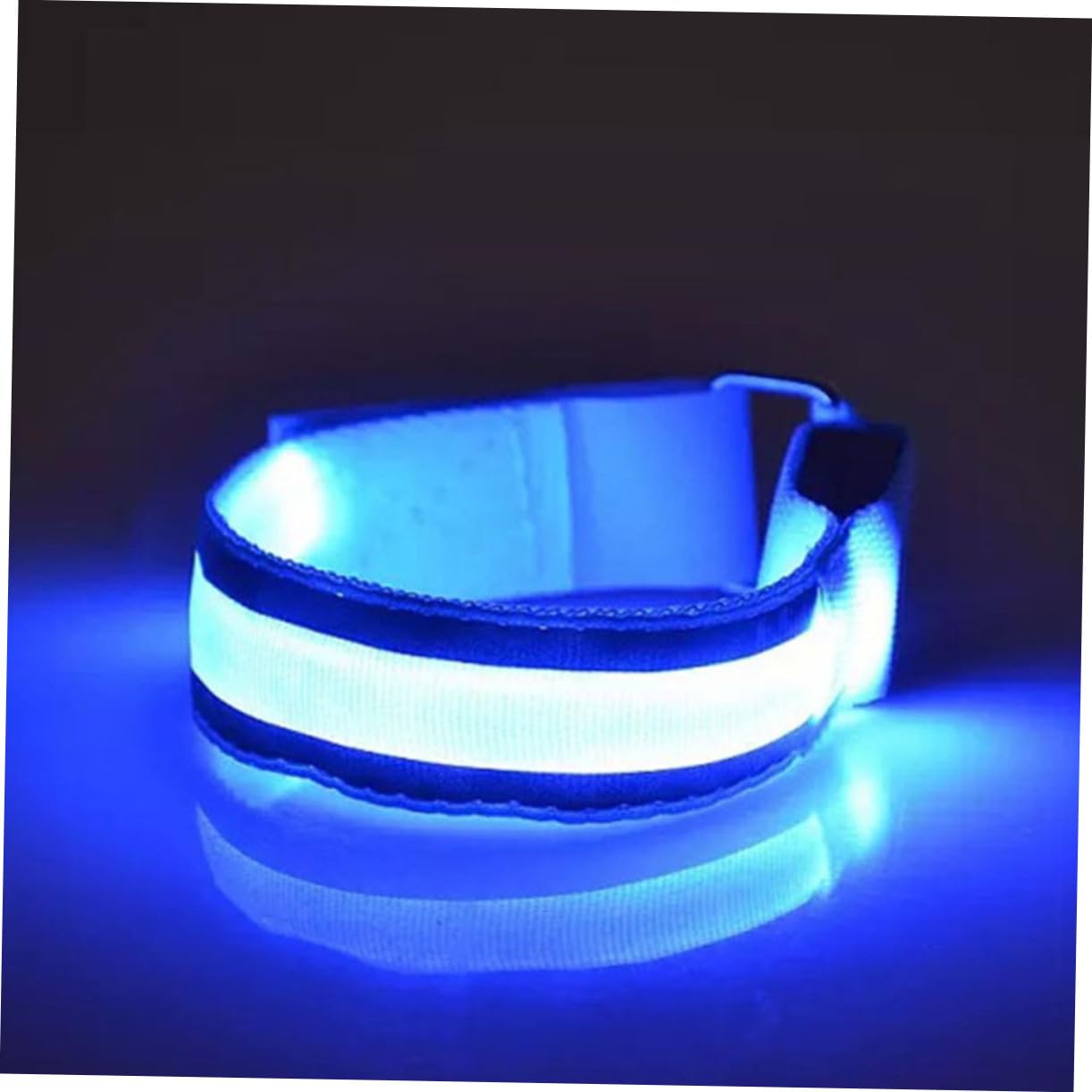 Kisangel Bracelet LED Réfléchissant Et Brassard Lumineux en Nylon LED Équipement De Course De Nuit en Tissu