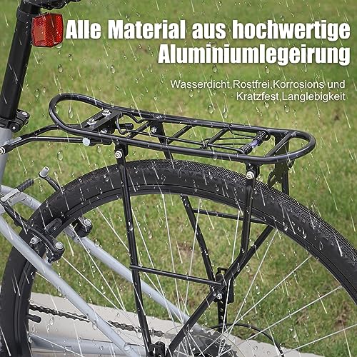 MEGHNA Fahrradgepäckträger Einstellbare Touring Fahrrad Gepäckträger Hinten passt für 26”-29“/700c Rennräder