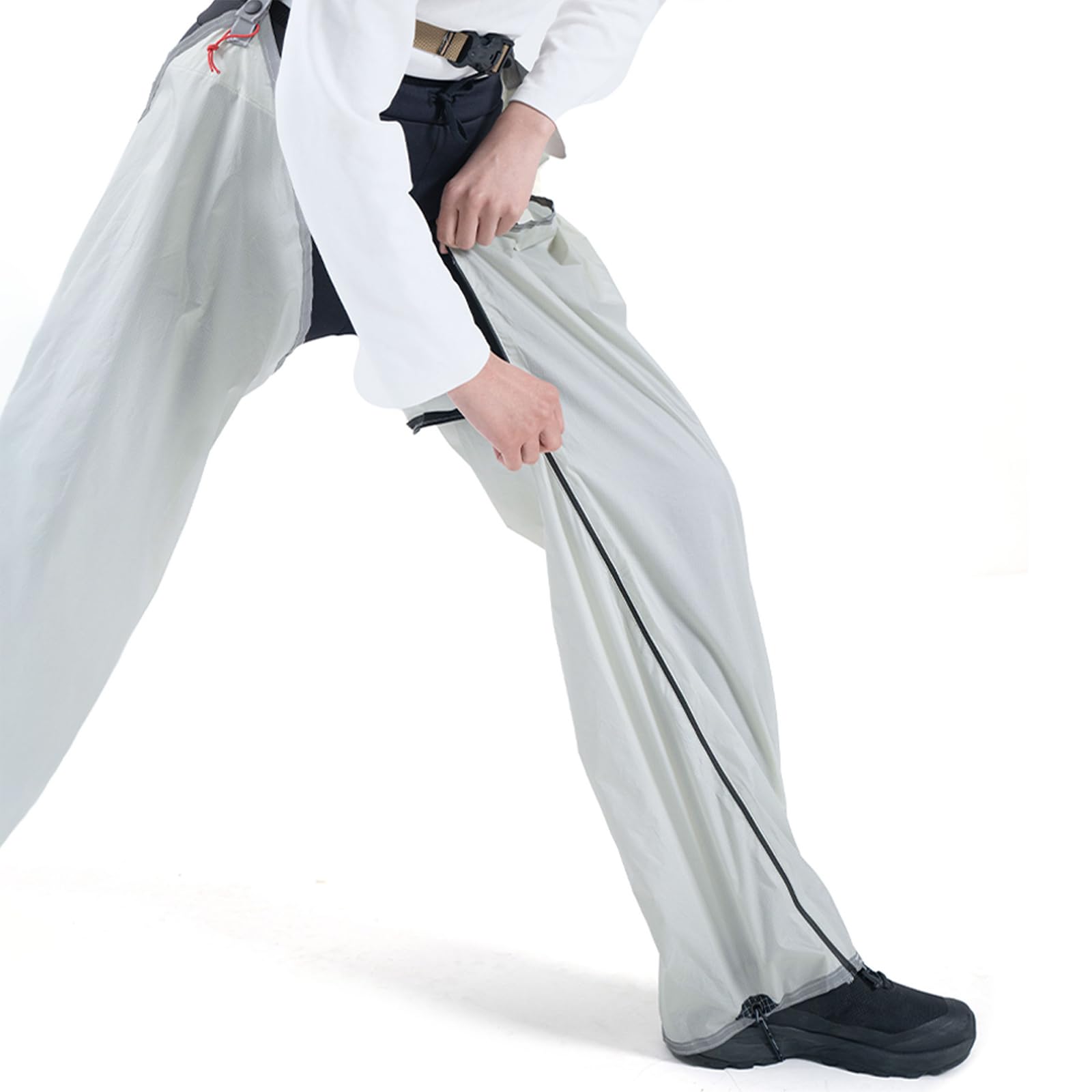 Pantalon de voyage compact en nylon enduit de silicone avec jambes convertibles pour voyage, vêtements de pluie, équipement d'aventure en plein air, pantalon de voyage compact