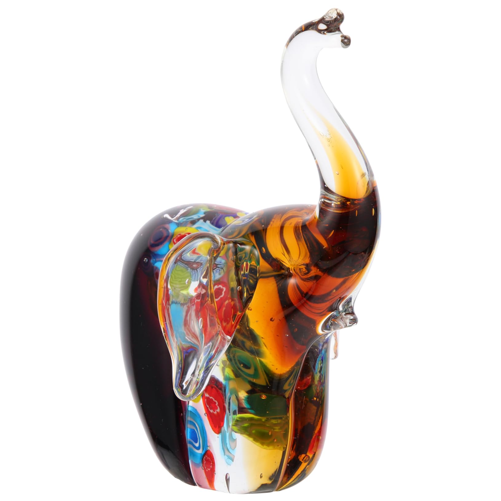 Adorno de Elefante de Mesa de Vidrio, Figura Decorativa