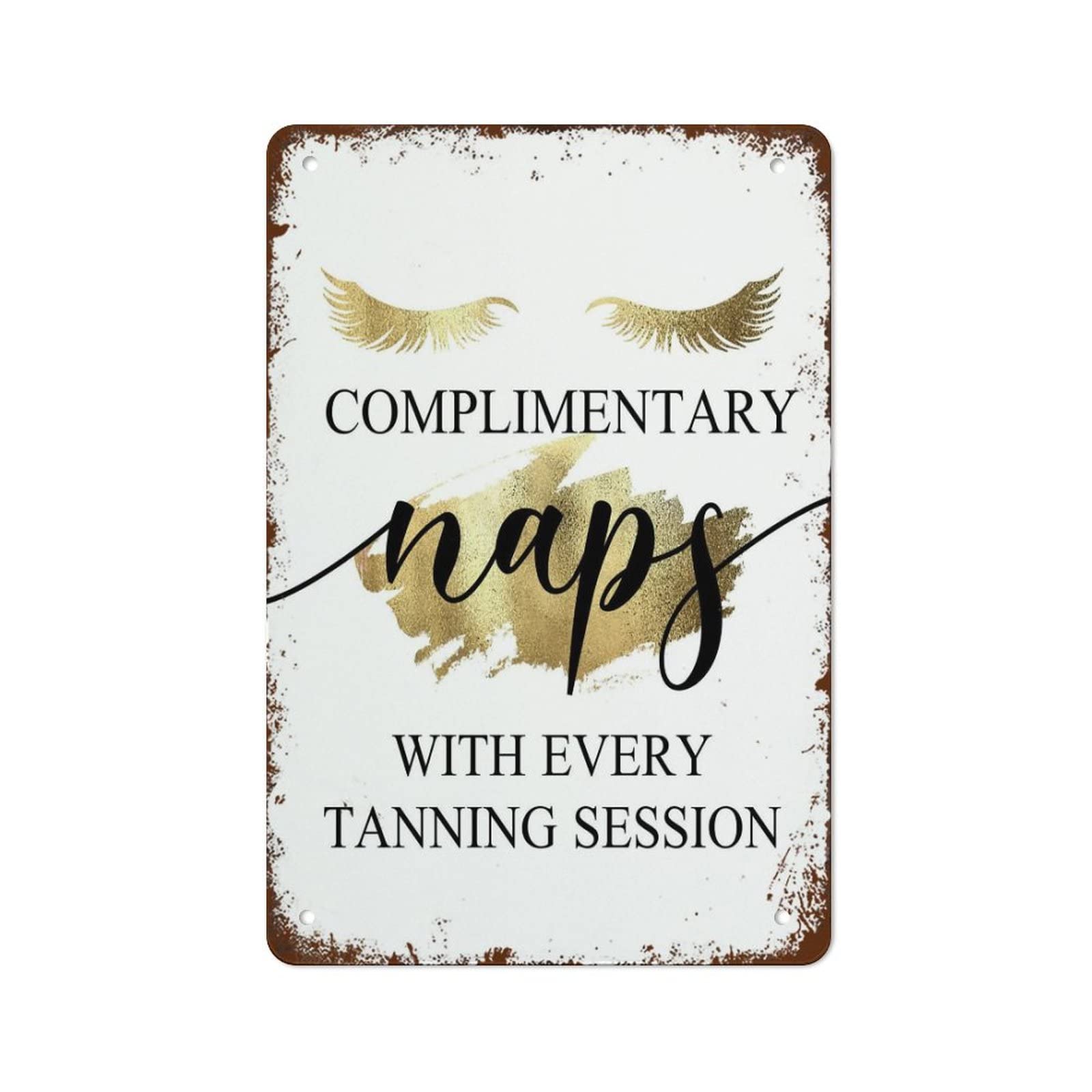 Kwqdozf As Pic 21 8X12 Inch Metal Tin Sign Vintage Metal Signs Tanning Sign, Tanning Salon De