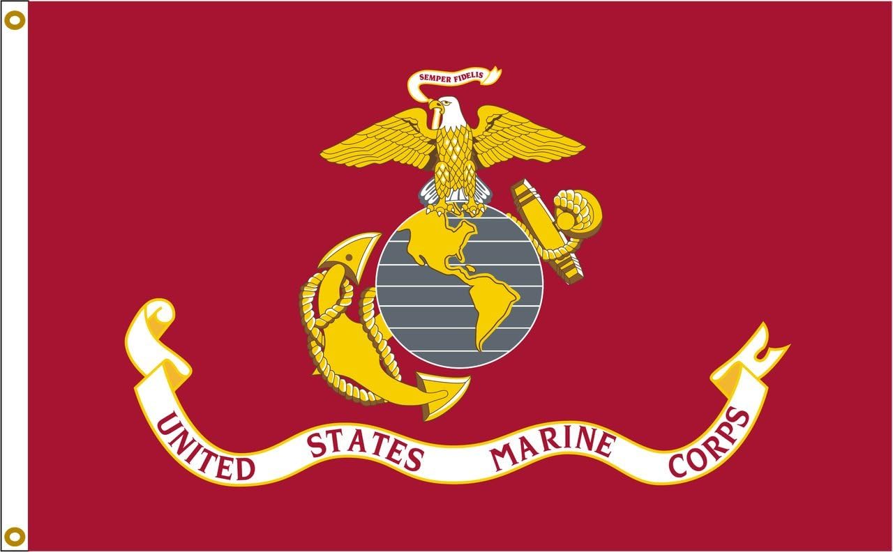 US Marine Corps 2ftx3ft Nylon Flag 2x3 Made In USA 2'x3'