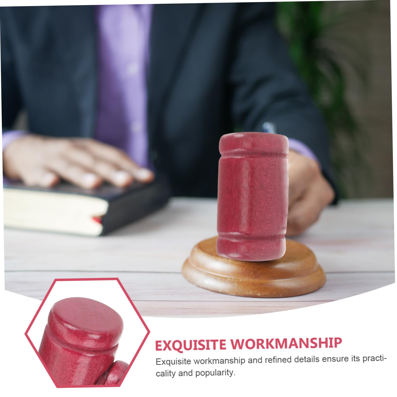 HOMSFOU 10pcs Judge Hammer Tool Gavel Prop for Role Play Educational Hammer Decorative