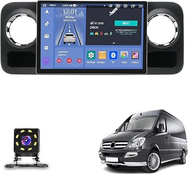 Android 13 Car Stereo for Mercedes-Benz Sprinter 2018-2022, 13.3 Inch Touch Screen Car Radio, GPS, Bluetooth, FM, Backup Camera, Carplay, 8+256