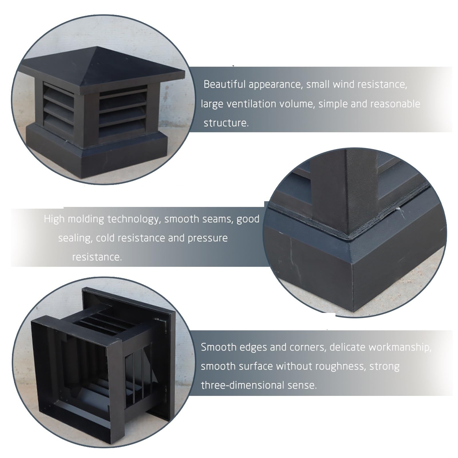 Cubierta superior de chimenea, acero galvanizado resistente a la corrosión, tapa de lluvia para chimenea, protector universal para estufa de leña al aire libre y tubo de ventilación de techo