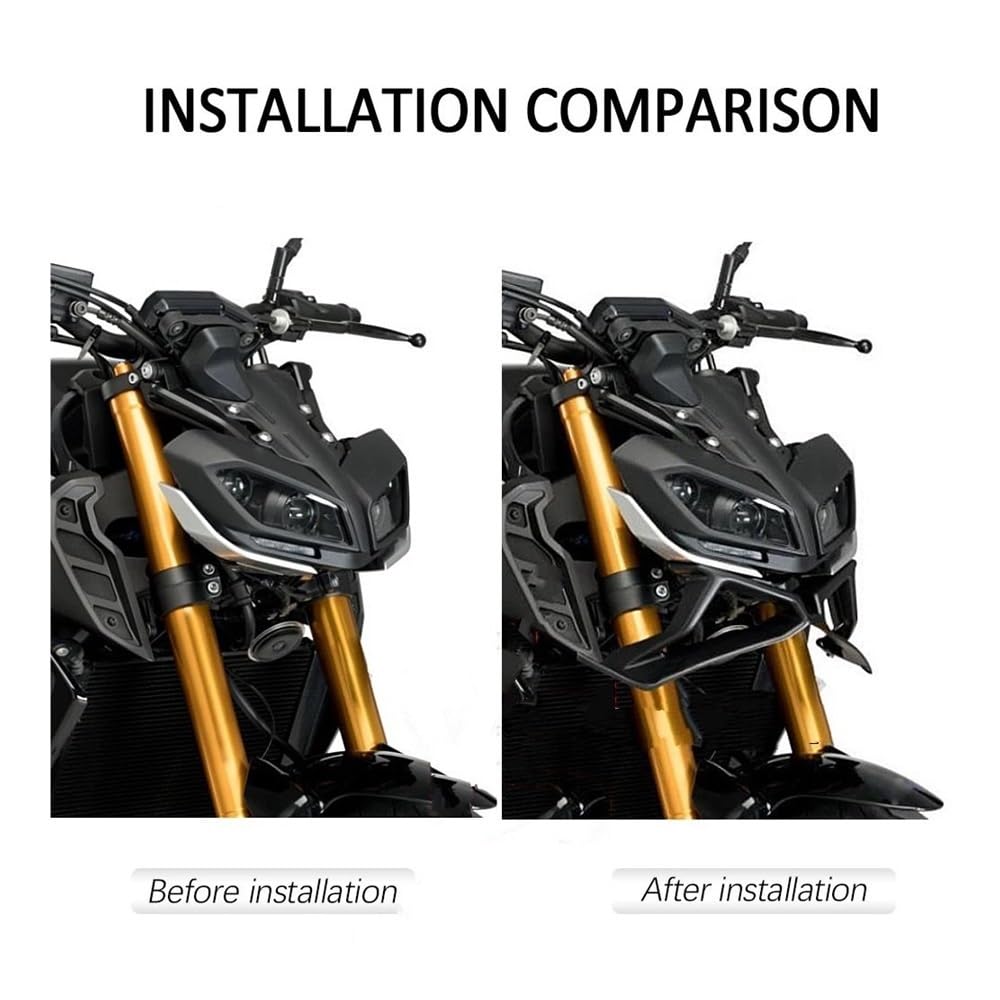 per Y&amaha MT-09 MT 09 MT09 SP 2017-2020 Moto Spoiler Anteriore Winglet Aerodinamico Ala Kit Spoiler Accessori Spoiler Moto