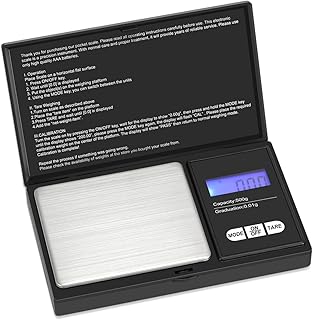 200x0.01g Digital Scales, VIAFOIA Mini Pocket Kitchen Weighing Scales with Back-lit LCD Display, High Precision Scales for Jewellery Gold Food Coffee Herb Coin (Battery included)