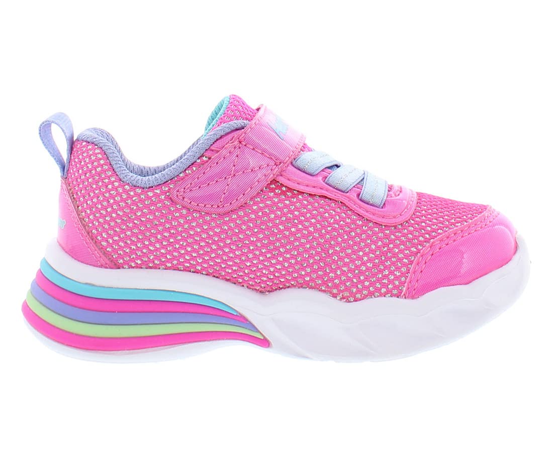Skechers Sweetheart Lights Infant/Toddler Shoes Size 5, Color: Pink/Multi-Colored-Pink