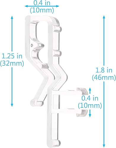 Miniatura 7 de Clips de cenefa para persianas de 1.8 pulgadas, clips de plástico transparente para persianas de madera horizontales (20 piezas)