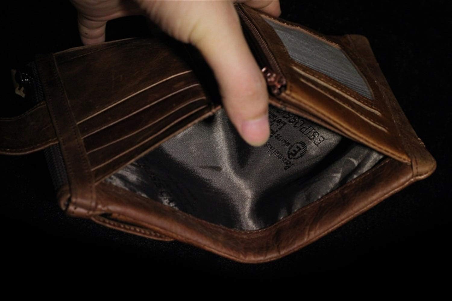 トートバッグ 旅行ショッピングに適したレトロな多機能オイルワックスレザーウォレット大容量メンズハンドバッグウォレット 財布 (Col