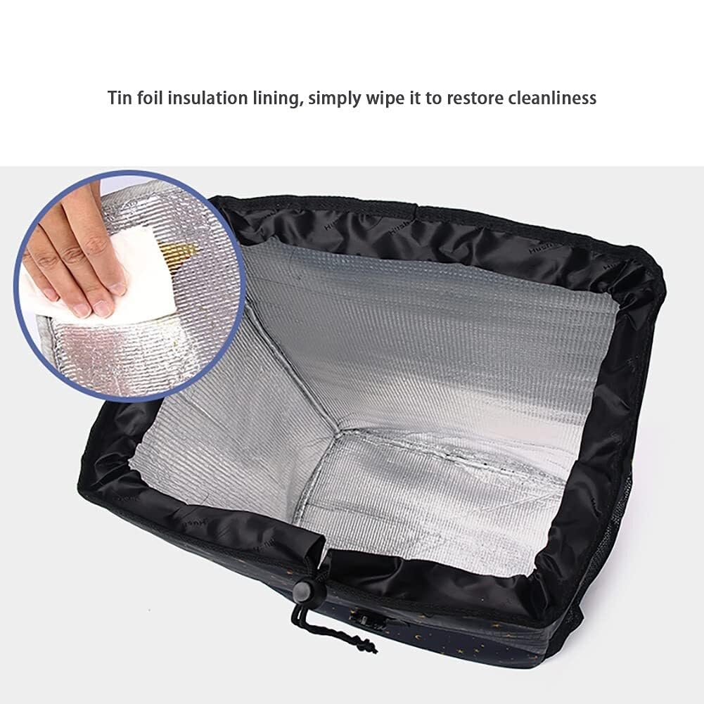 Carrello della spesa isolato con borsa termica staccabile e telaio in alluminio, perfetto per picnic e conservazione degli alimenti, mantiene gli oggetti freschi e freschi in viaggio