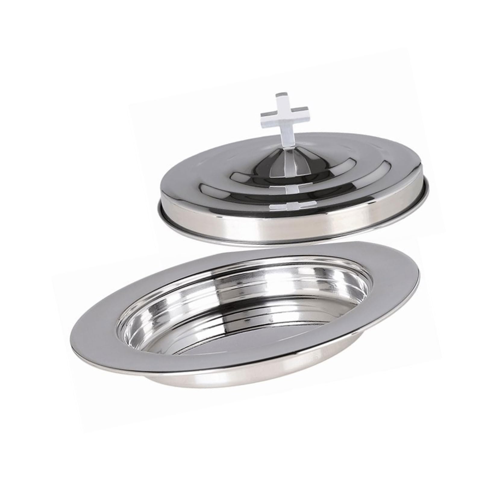 Xjdzineq Professional Communion Set Stackable Design Food Grade Stainless Steel for Large Gatherings and Home Worship Religious Ceremony Tableware