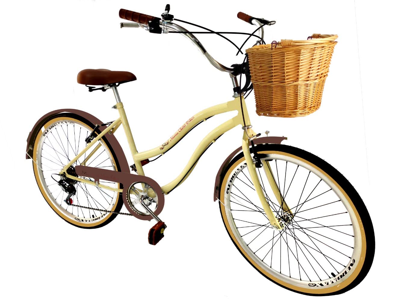 vintage an・an no.26 Bicicleta Aro 26 Feminina Retrô Anne cor Verde Com Cestinha