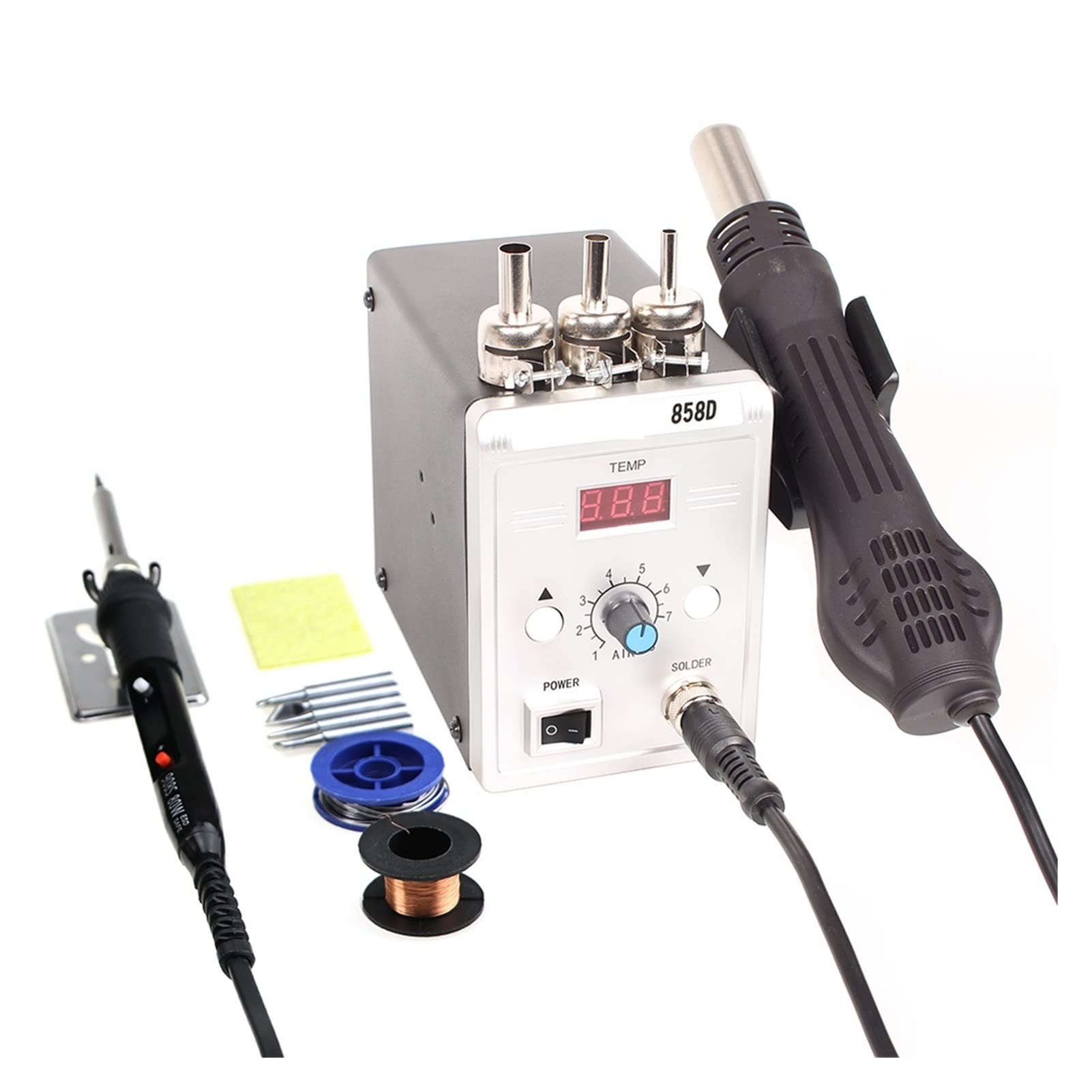 Pistola de aire caliente 858D soldador BGA desoldador SMD SMT calefactor 700W