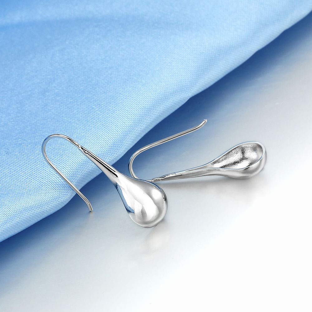 YCTTKDD Damen Tropfenohrringe Schmuck Ohrringe Aprikosenblattform S925 Silber Ohrstecker-Silbernadel+Kupfer