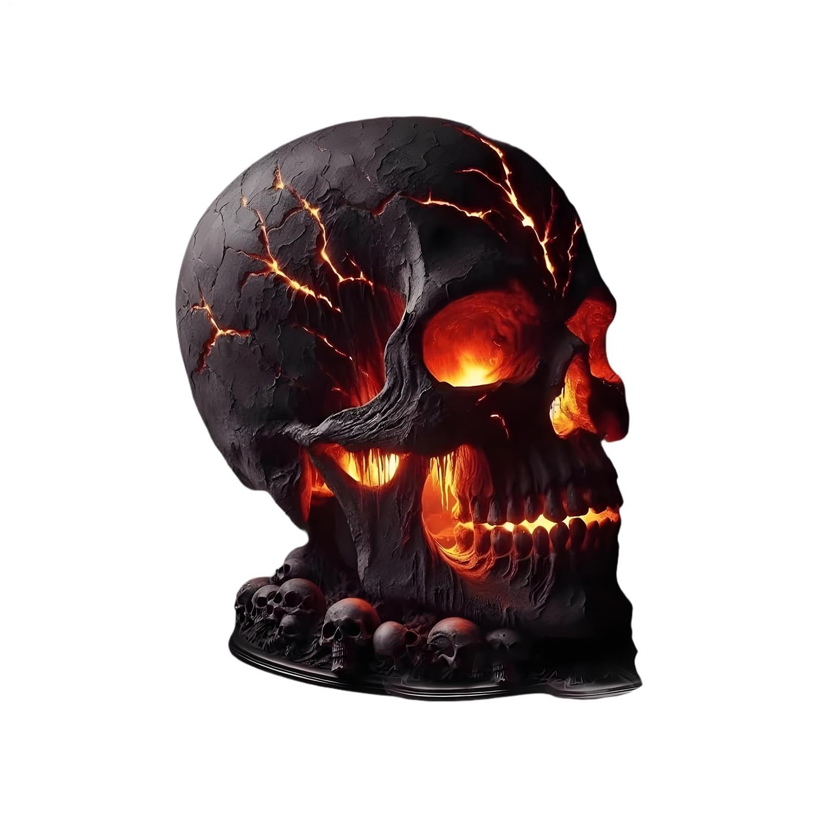 Lampa na Halloween Gotyckie Upiorne Oświetlenie Dekoracyjne z Czaszką