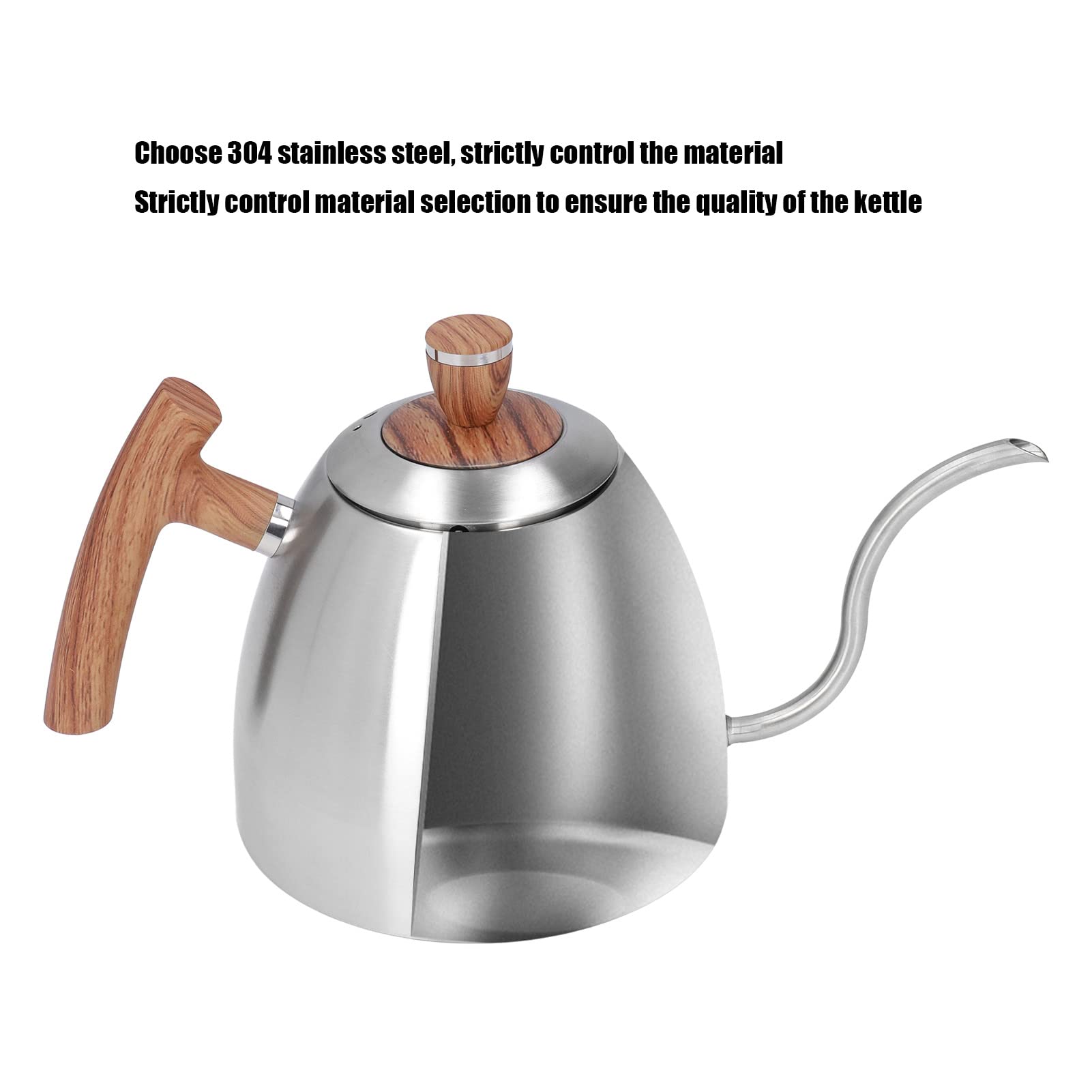 Hervidor de café para Verter, Hervidor de Cuello de Cisne de Acero Inoxidable de Primera Calidad, de Agua de 800 Ml con Ergonómico y Control Preciso, Ideal para el Hogar, la Oficina y la