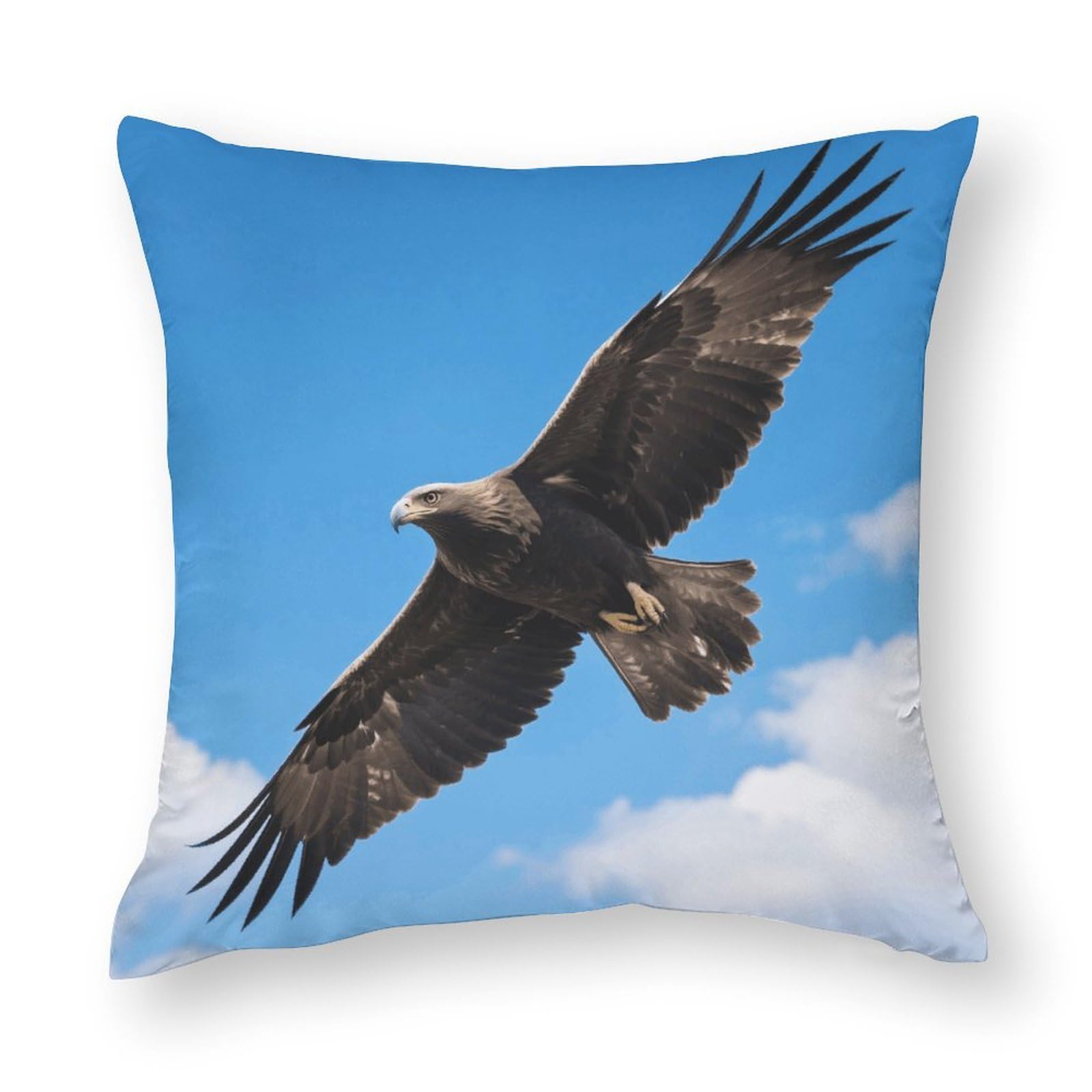 Eagle in The Sky Throw Pillow Covers Square Pillow Sham Removable Pillow Protector Modern Cushion Covers Soft Pillowcases Cozy Pillow Cases for Sofa Bed Car 20"x20"