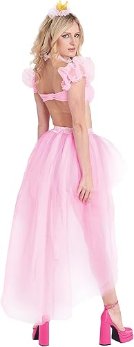 Miniatura 4 de Disfraz de princesa melocotón para adultos Disfraz de princesa melocotón para Halloween, cosplay sexy, traje de súper hermanos conjunto de 4 piezas