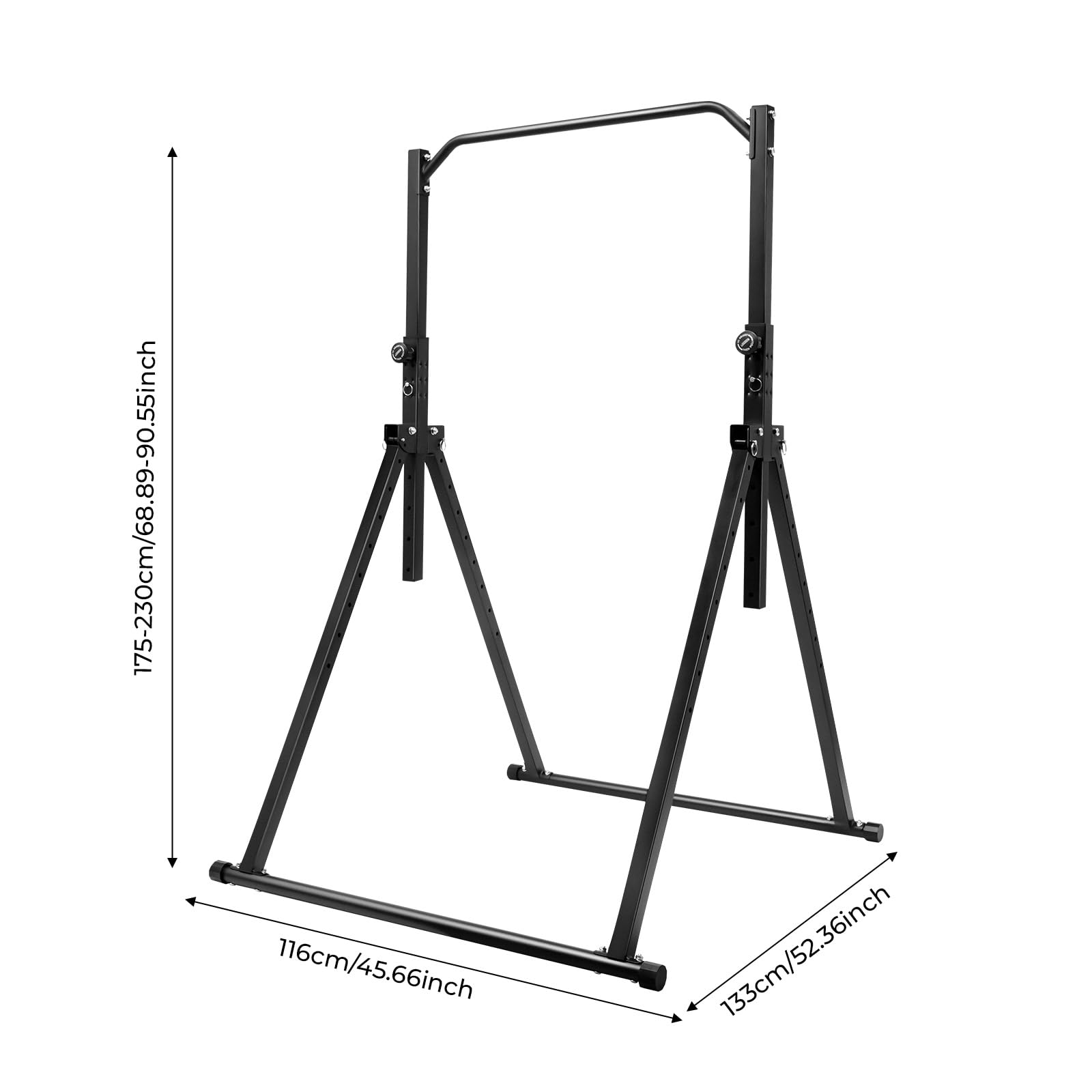 Klappbare Power Tower Klimmzugstange Freistehende Klimmzugstange Höhenverstellbare Kraftstation für zu Hause Multifunktionales Fitnessgerät Tragkraft 200 kg für Klimmzüge Armbeugen