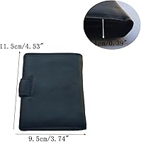 Vista 9 de Hombres Cool Eagle Wolf Caballo Totem Cuero Vaca Vertical Cartera Cremallera Multi-tarjeta Titular, Tótem de caballo, Minimalista