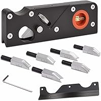 Vista 1 de Plano de esquina de borde de carpintería con localizador auxiliar, plano de mano adecuado para recorte rápido de madera (W/7cuters)