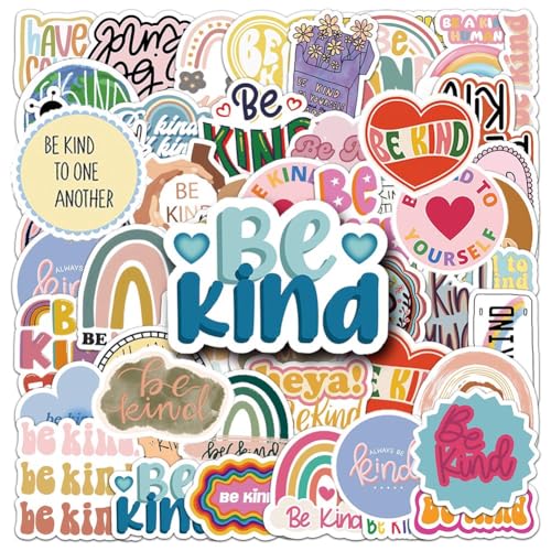 Be Kind Stickers |50Pcs Friendly Waterproof Vinyl Decals